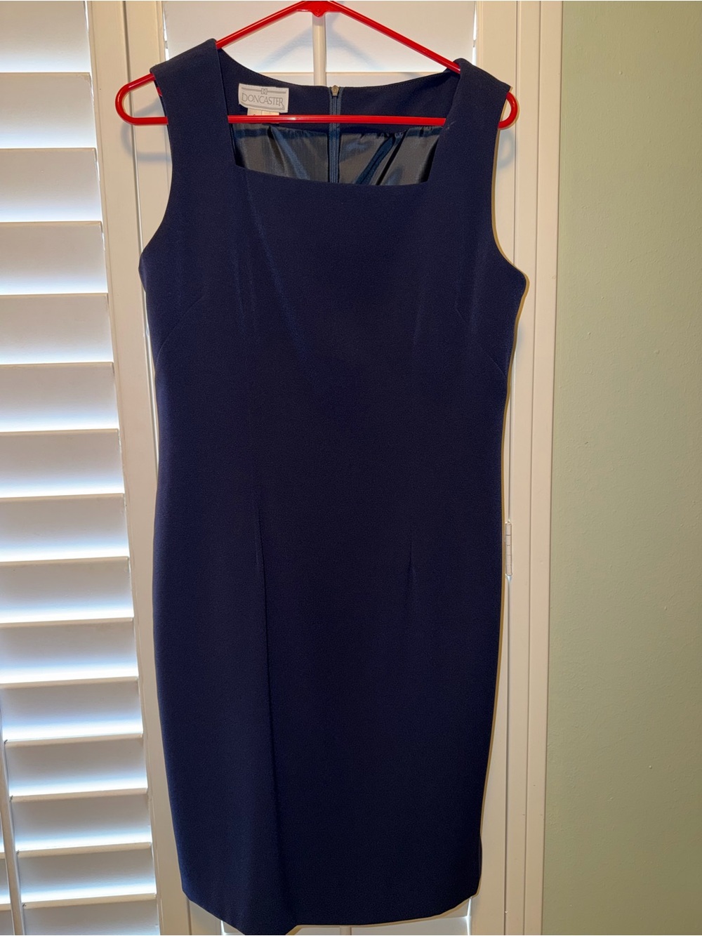 Doncaster Navy Sleeveless Sheath Dress